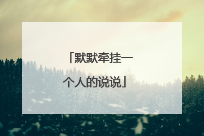 默默牵挂一个人的说说