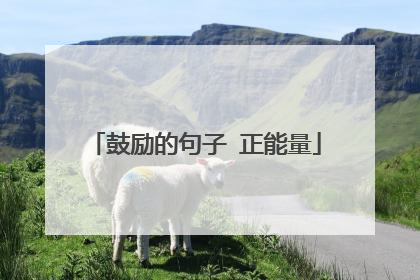 鼓励的句子 正能量