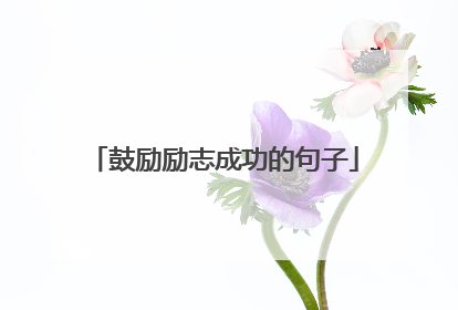 鼓励励志成功的句子