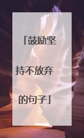 鼓励坚持不放弃的句子