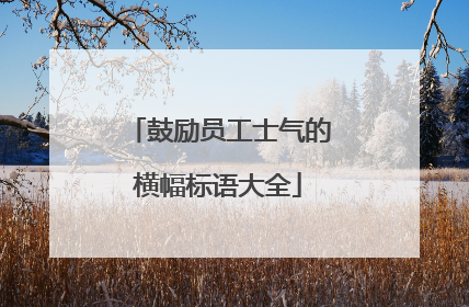 鼓励员工士气的横幅标语大全