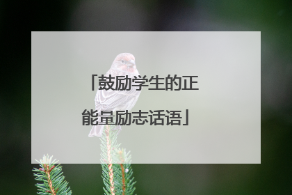 鼓励学生的正能量励志话语