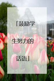 鼓励学生努力的话语