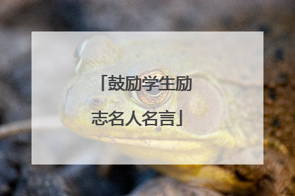 鼓励学生励志名人名言