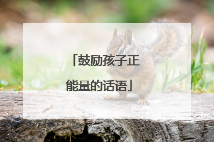 鼓励孩子正能量的话语