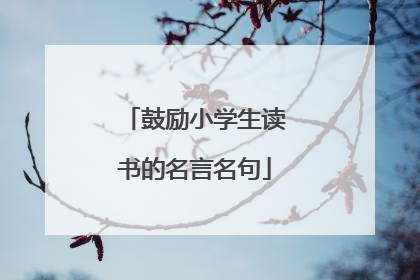 鼓励小学生读书的名言名句