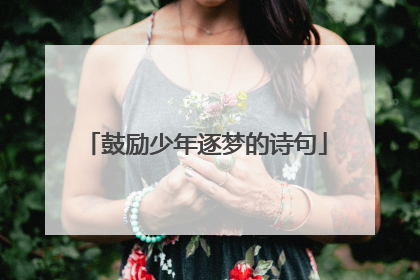 鼓励少年逐梦的诗句