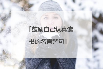 鼓励自己认真读书的名言警句