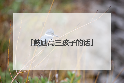鼓励高三孩子的话