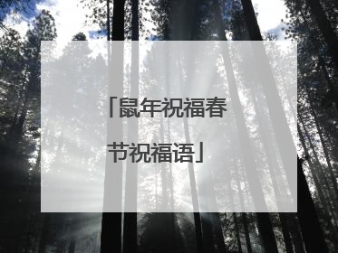 鼠年祝福春节祝福语