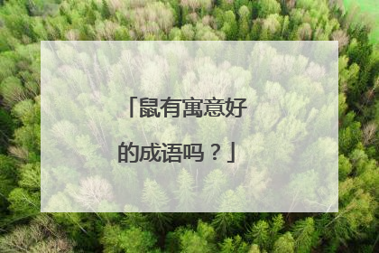 鼠有寓意好的成语吗？