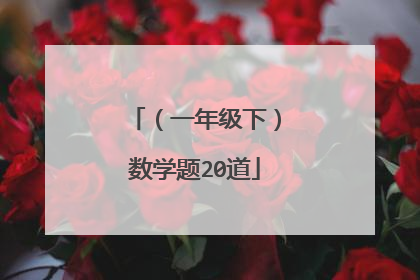 （一年级下）数学题20道