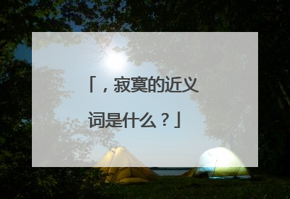 ，寂寞的近义词是什么？