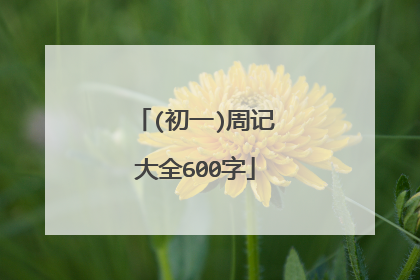 (初一)周记大全600字