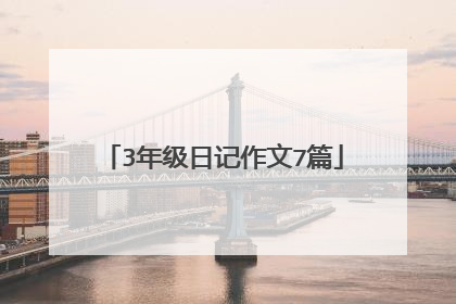 3年级日记作文7篇