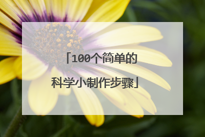 100个简单的科学小制作步骤