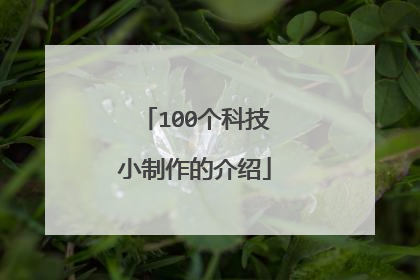 100个科技小制作的介绍