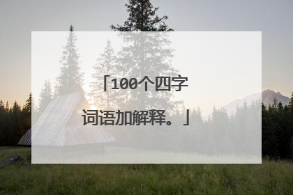 100个四字词语加解释。