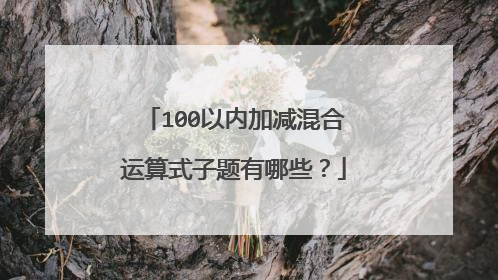 100以内加减混合运算式子题有哪些？