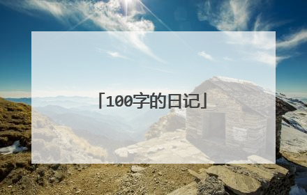 100字的日记