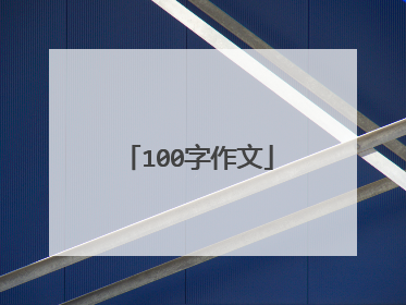 100字作文