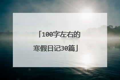 100字左右的寒假日记30篇