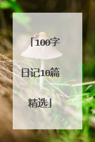 100字日记10篇精选