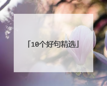 10个好句精选