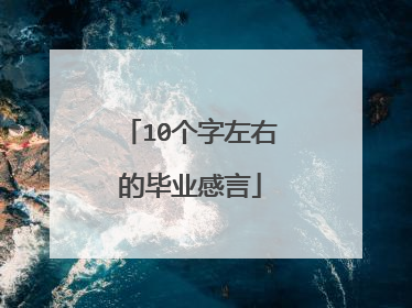 10个字左右的毕业感言