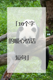 10个字的暖心情话短句