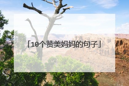 10个赞美妈妈的句子