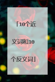 10个近义词和10个反义词