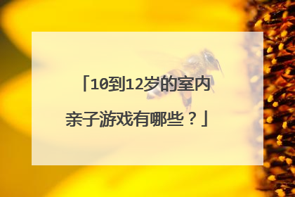 10到12岁的室内亲子游戏有哪些？