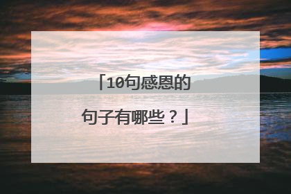 10句感恩的句子有哪些?
