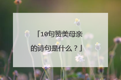 10句赞美母亲的诗句是什么？
