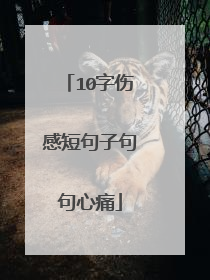 10字伤感短句子句句心痛