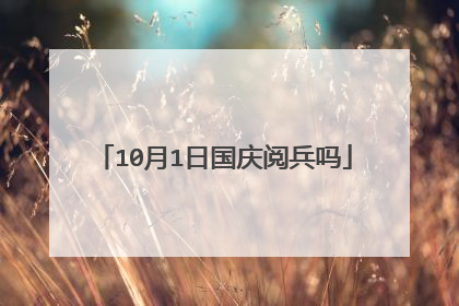 10月1日国庆阅兵吗