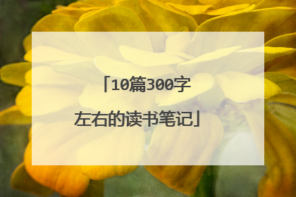 10篇300字左右的读书笔记