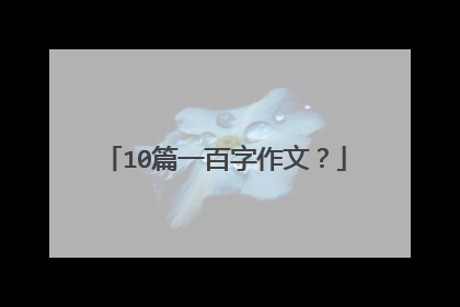 10篇一百字作文?