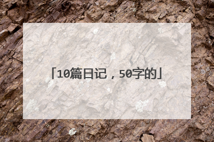 10篇日记,50字的