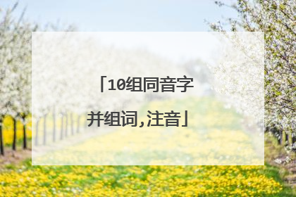 10组同音字并组词,注音