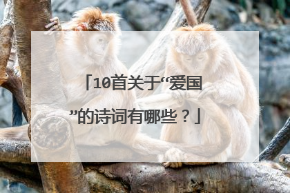 10首关于“爱国”的诗词有哪些?