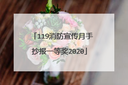 119消防宣传月手抄报一等奖2020