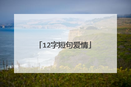 12字短句爱情