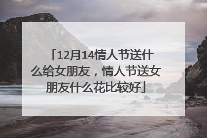 12月14情人节送什么给女朋友,情人节送女朋友什么花比较好