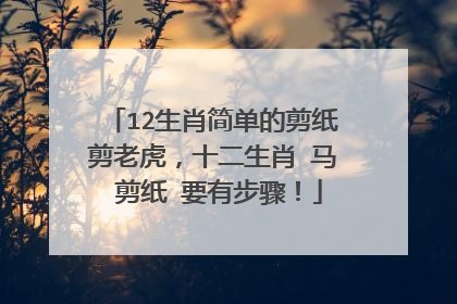 12生肖简单的剪纸剪老虎,十二生肖 马 剪纸 要有步骤!