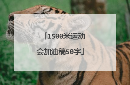 1500米运动会加油稿50字