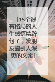 15个很有格局的人生感悟精辟句子,发朋友圈引人深思的文案
