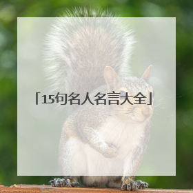 15句名人名言大全