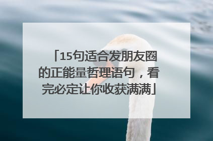 15句适合发朋友圈的正能量哲理语句,看完必定让你收获满满